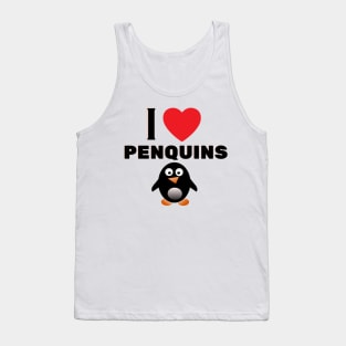 I Love Penquins T-shirt Tank Top